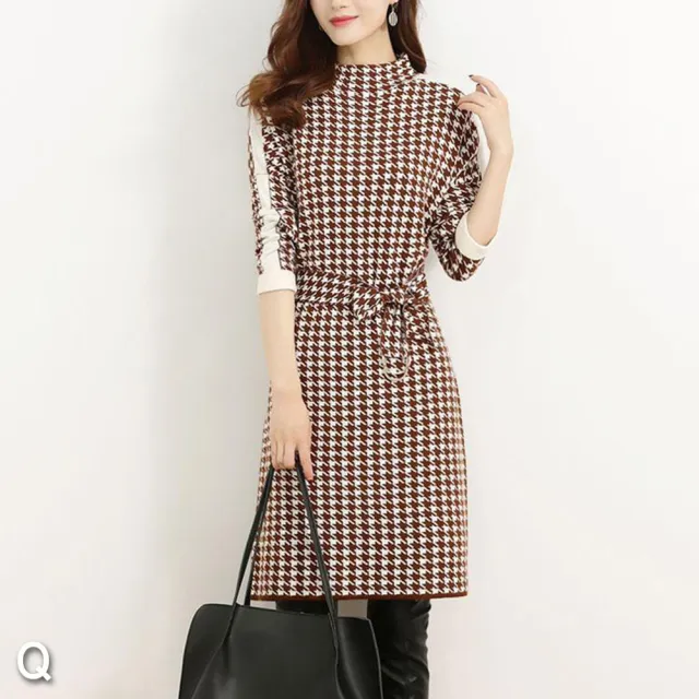 【MsMore】韓國奶茶佳人氣質針織洋裝#107744(3色)
