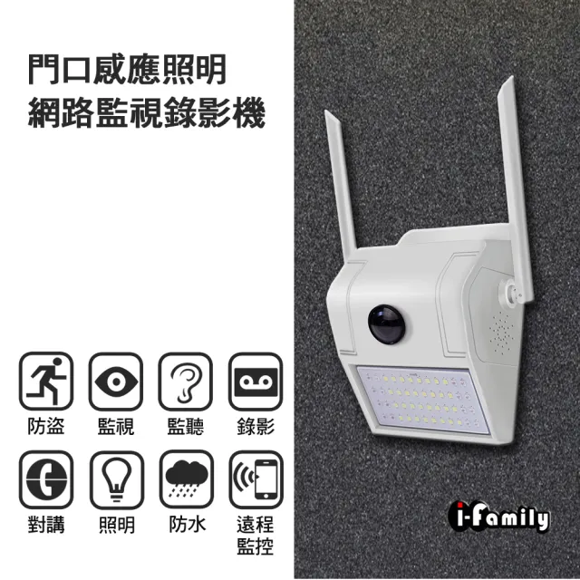 【I-Family】1080P超廣角自動照明門口監視器/攝影機T-701