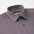 【ROBERTA 諾貝達】深紫色長袖襯衫-合身版商務條紋(義大利素材 台灣製)