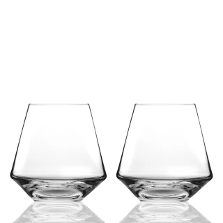 【ROGASKA 盧斯卡】沉思者-威士忌杯550ml-2入簡約北歐風格水晶杯(手工/無鉛/平光/聞香杯/水杯/無梗杯)