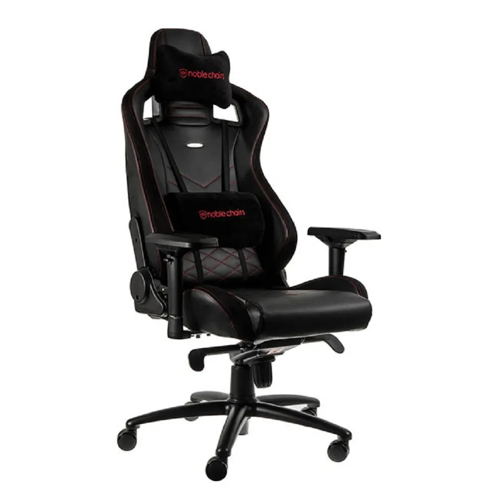 【noblechairs】EPIC PU系列電競椅(黑底紅車線)