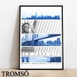 【TROMSO】北歐生活版畫有框畫-紐約藍調WA208(40x60cm)