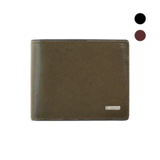 【Crocodile】交換禮物 鱷魚皮件 短夾 Wind系列 9卡 1窗 拉鍊零錢袋 男夾 0103-5905(真皮 