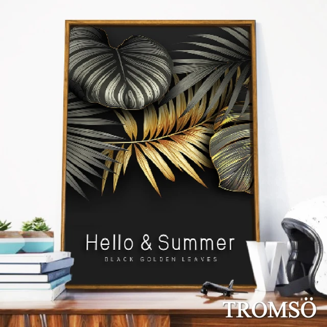 【TROMSO】北歐生活版畫有框畫-黑爵金夏WA220(40x60cm)
