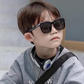 【ALEGANT】流線時尚5-12歲兒童專用輕量矽膠彈性太陽眼鏡(多色任選/臺灣品牌/UV400方框偏光墨鏡)