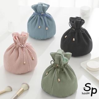 【Sp house】極簡主張束口抽繩女用手拿包(4色可選)