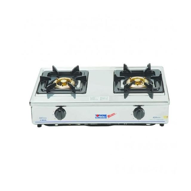 【TOPHOME 莊頭北工業】白鐵銅心瓦斯爐AS-627TSV–C（NG1）不含安裝(檯爐、全機不鏽鋼)