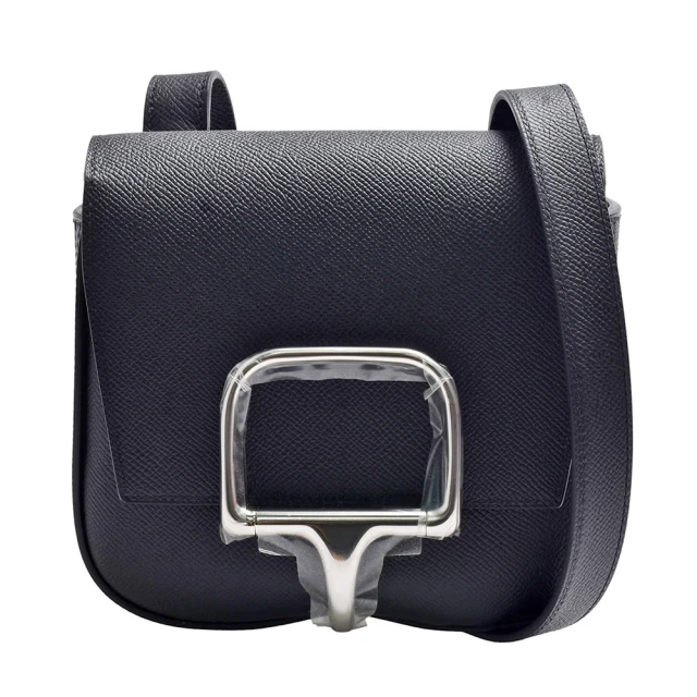 【Hermes 愛馬仕】經典Cavalleria mini系列Epsom小牛皮斜背包(黑色H082226CK-BLK)