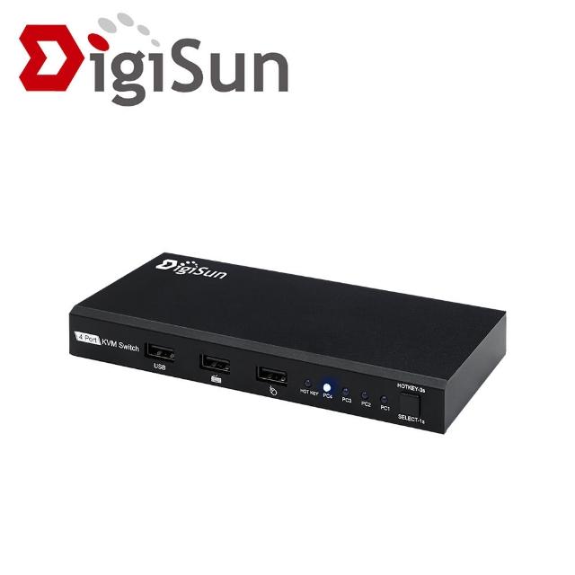 【DigiSun 得揚】KV704 4埠 4K HDMI KVM 電腦控制切換器