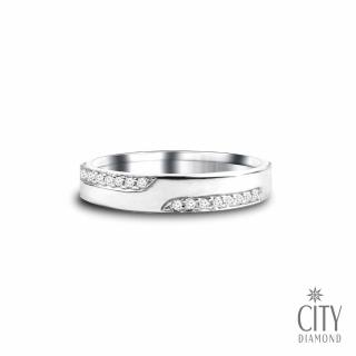 【City Diamond 引雅】『美好時光』14K天然鑽石白K金戒指 鑽戒(永恆守護系列)