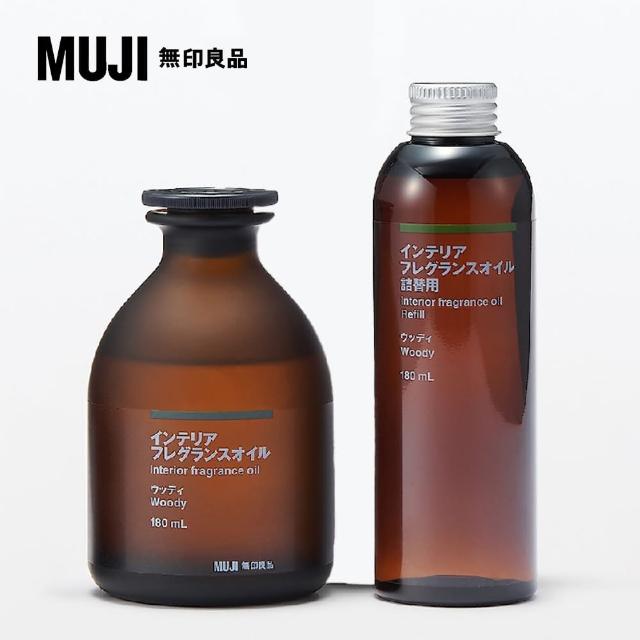 【MUJI 無印良品】空間芬香油/180ml.木質*1+補充瓶*1