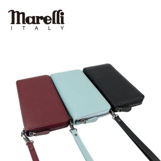 【Marelli】真皮包包 質感小羊皮吊繩長夾(ZM076)