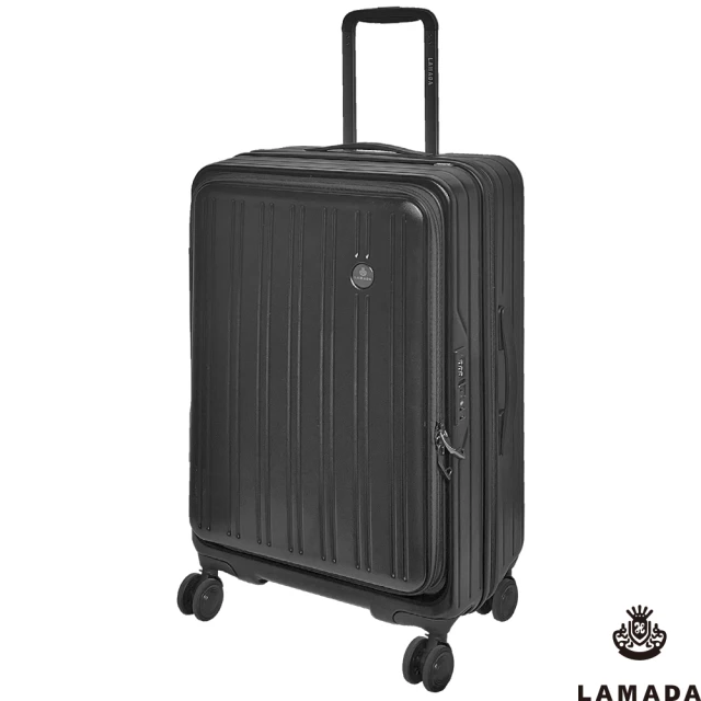 LAMADA 24吋前開式都會典藏系列旅行箱/行李箱(黑)