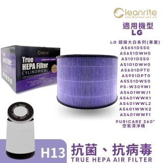 【Cleanrite淨芯】濾心(Cleanrite淨芯☆適用 LG 樂金 超級大白 PuriCare 360 空氣清淨機 HEPA H13)