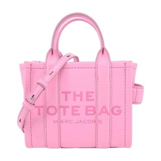 【MARC JACOBS 馬克賈伯】THE LEATHER MICRO TOTE 皮革兩用托特包(櫻花粉)