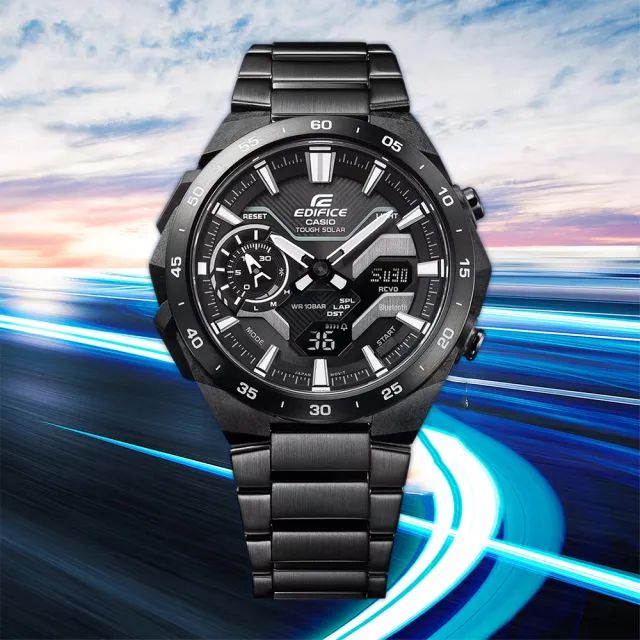 【CASIO 卡西歐】EDIFICE 方程式賽車藍芽手錶 開學(ECB-2200DC-1A)