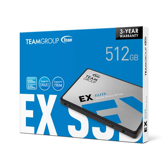 【TEAM 十銓】EX2 512GB 2.5吋 SATAIII SSD 固態硬碟
