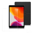 【X_mart】for iPad 2020 10.2吋 清新簡約超薄Y折皮套+鋼化玻璃貼組合