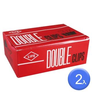 【徠福LIFE】黑長尾夾-51mm-12支(2入)