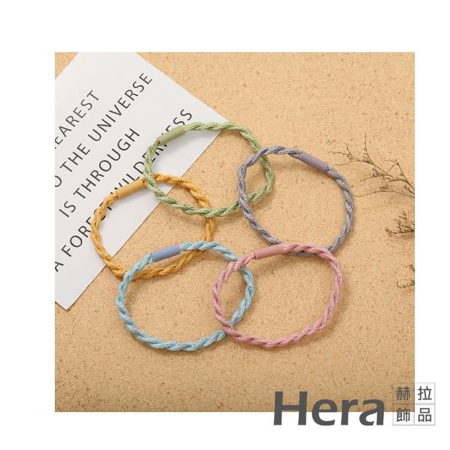 【HERA 赫拉】ll現貨ll韓國森系麻花單色髮繩/髮圈-隨機色5入組(髮飾 髮圈)