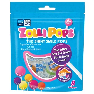 【Zollipops】木糖醇無糖棒棒糖-綜合水果口味58.4gx3包(共24支)