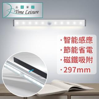 【Time Leisure 品閒】Time Leisure USB智慧LED磁吸感應床頭照明衣櫃夜燈297mm