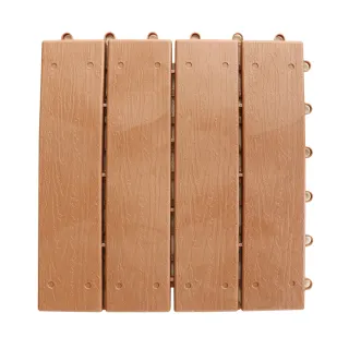 【AD 德瑞森】仿木紋造型防滑板/止滑板/排水板(4片裝-適用0.1坪)