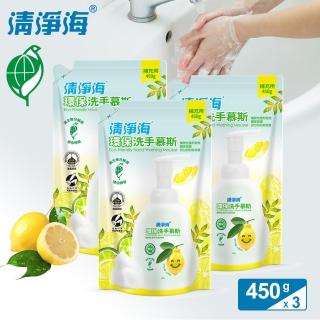 【清淨海】檸檬系列 環保洗手慕斯補充包 450g(3入組)