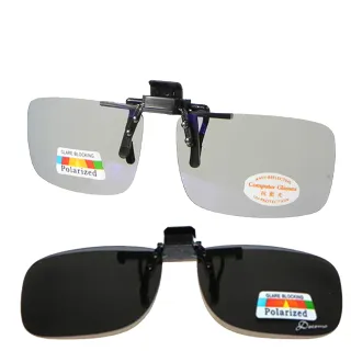 【Docomo】2組1入　頂級夾式偏光抗藍光+新型夾式偏光　抗UV400　頂級偏光太陽眼鏡