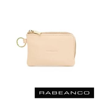 【RABEANCO】經典小牛皮萬用鑰匙零錢包(杏)
