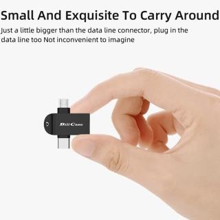 【Bill Case】迷你雙接頭 5Gbps Type C Micro 轉USB 3.0極速OTG轉接頭 鈦黑(手機變電腦 支援雙規格接頭)