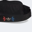 【adidas 愛迪達】L TREFOIL CROSS BODY WAIST BAG 小腰包 黑金(FT8917)