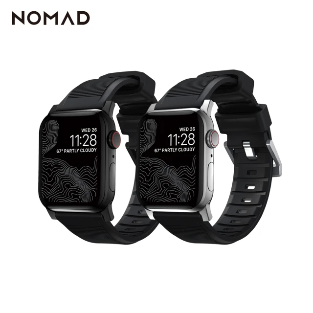 【美國NOMAD】Apple Watch 45/44/42mm 專用高性能橡膠質感錶帶(機能防潑水/耐高溫耐油性)