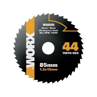 【WORX 威克士】85mm 44T HSS高速鋼 金屬鋸片(WA5035)