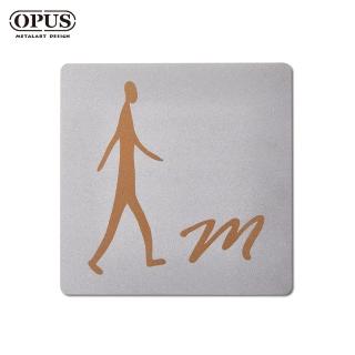【OPUS 東齊金工】廁所標示牌-男生方款/戶外WC洗手間指示牌(SB-me06-SS 邂逅 不鏽鋼)