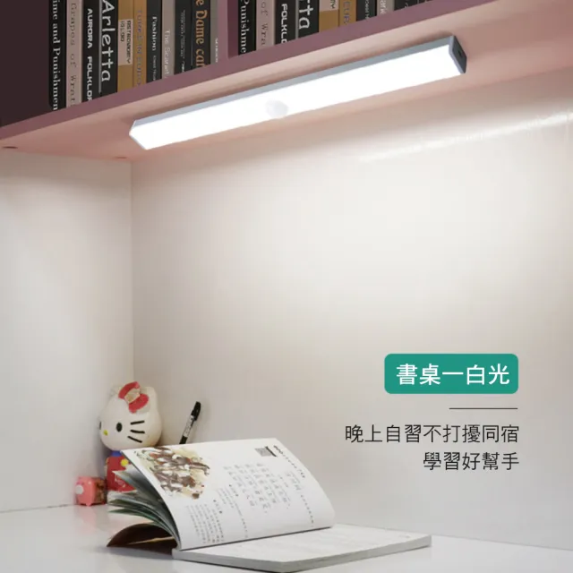 【CS22】USB充電LED人體智能感應燈30CM(可磁吸)