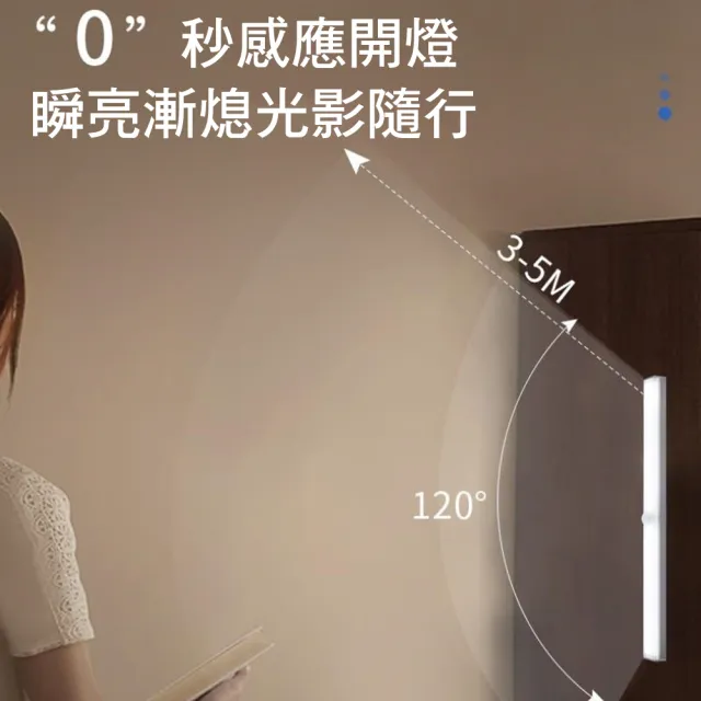 【CS22】USB充電LED人體智能感應燈30CM(可磁吸)