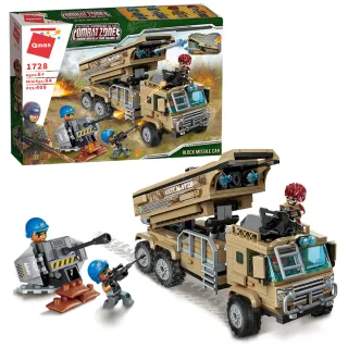 【Qman啟蒙積木】阻擊導彈車(男孩積木1728)