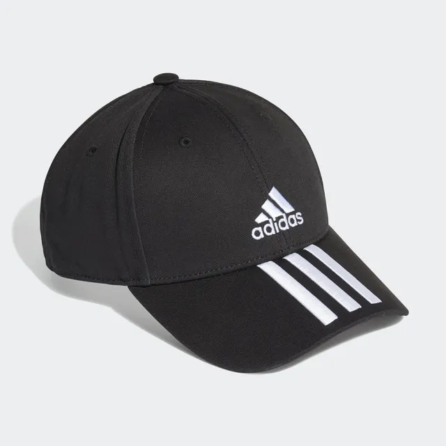 【adidas 愛迪達】帽子 男女款 兒童 棒球帽 老帽 遮陽帽BBALL 3S CAP CT 黑 FK0894