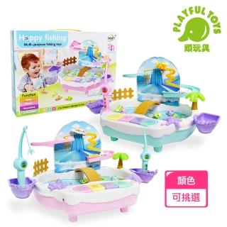 【Playful Toys 頑玩具】二合一釣魚滑水道(釣魚玩具 親子互動 豐富配件)