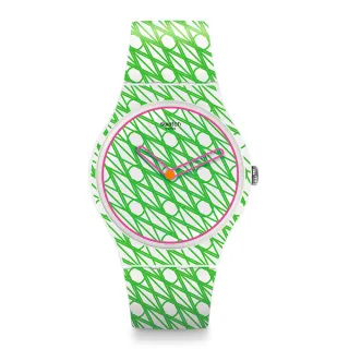 【SWATCH】New Gent 原創系列手錶 DUET IN GREEN & PINK 粉綠二重奏 瑞士錶 錶(41mm)