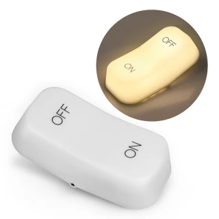 【aibo】USB充電式 ON-OFF開關造型 重力感應燈(黃光)
