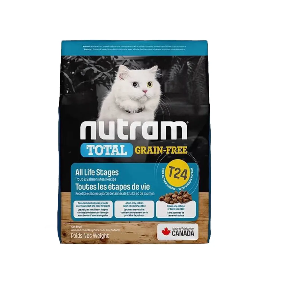 【Nutram 紐頓】T24無穀全齡貓飼料《鮭魚+鱒魚》2KG