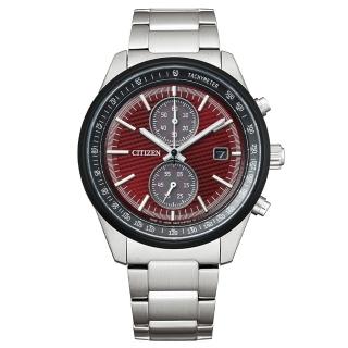 【CITIZEN 星辰】東京.紅限量版GENTS藍寶石不鏽鋼帶錶41mm(CA7034-96W)