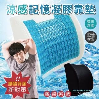 【居然好日子】涼感靠墊 凝膠墊 涼感墊 記憶泡棉 腰靠 辦公室(冰涼凝膠/附透氣網布)