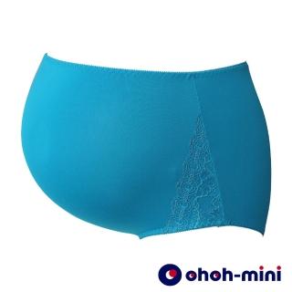 【Gennies 奇妮】孕婦內褲 花漾美型蕾絲高腰內褲 歐歐咪妮系列(藍 超值)