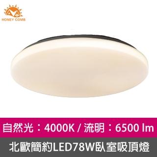 【Honey Comb】北歐簡約LED78W臥室吸頂燈自然光(V2023N)