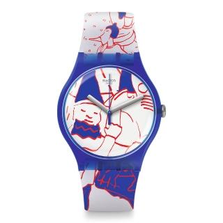 【SWATCH】JULS AT ART PEACE HOTEL 經典手錶/男錶/女錶/瑞士製造 SUOZ217(41mm)