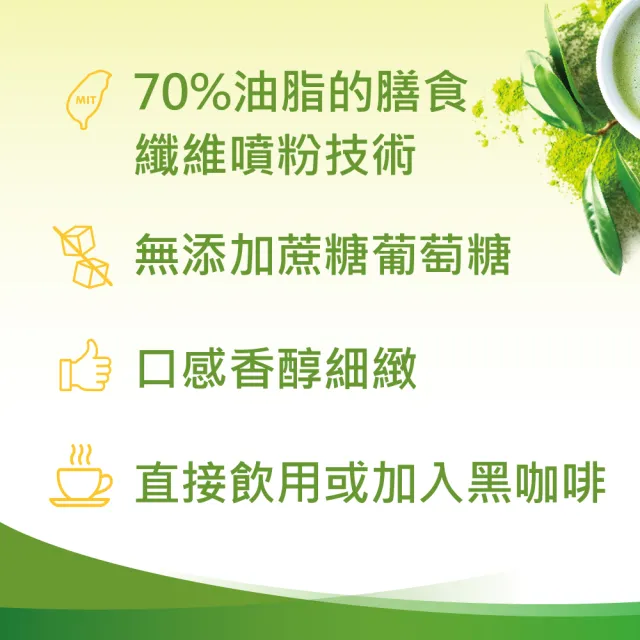 【食在加分】防彈抹茶2袋-含56%MCT低咖啡因即溶生酮能量(200克*2)