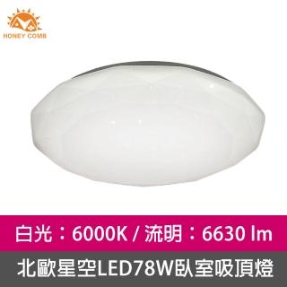 【Honey Comb】北歐星空LED78W臥室吸頂燈白光(V2022W)